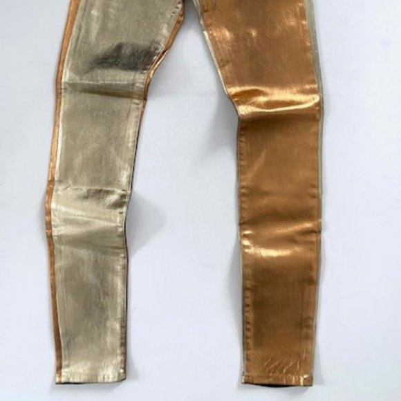 J Brand x Halpern High-Rise Maria Jeans in Gold Dust Multi-Foil - Picture 6 of 10
